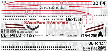 Boeing 727-100 (Aero Peru two stripe scheme) 44-727-3