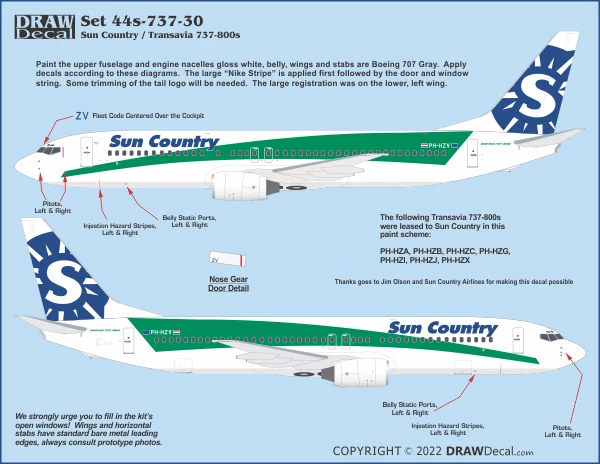 Boeing 737-800 (Sun country / Transavia)  44-737-30