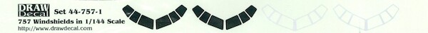 Windshields, separate black windows and silver Frames (2) 44-757-1