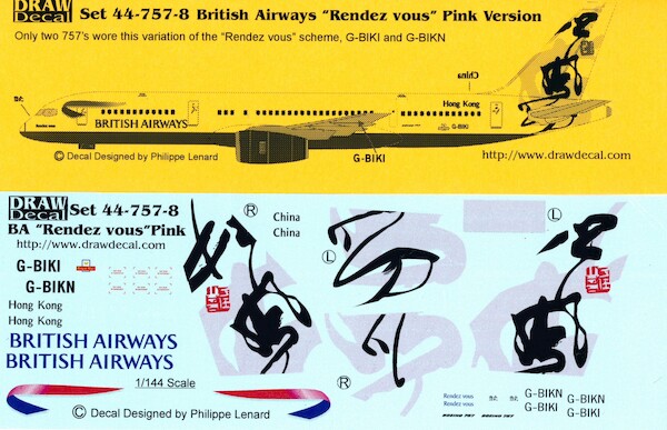 Boeing 757-200 (British Airways "Rendez Vous" Pink)  44-757-8