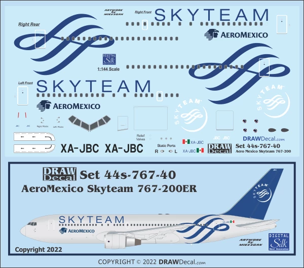 Boeing 767-200 (Aero Mexico Skyteam)  44-767-40