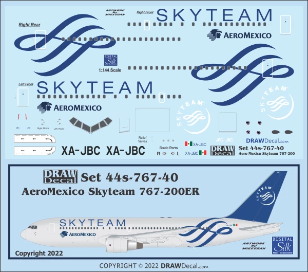 Boeing 767-200 (Aero Mexico Skyteam) 44-767-40