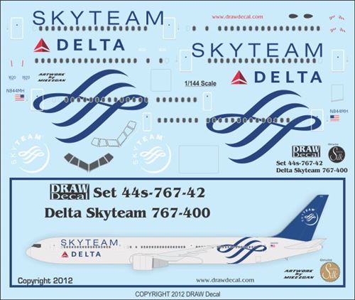 Boeing 767-400 (Delta Skyteam) 44-767-42