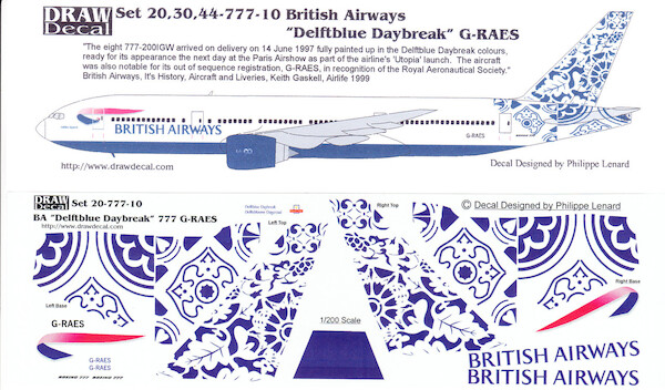 Boeing 777-200 (British Airways "Delftblue daybreak")  44-777-10