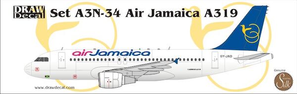 A319 (Air Jamaica white fuselage) 44-A3N-34