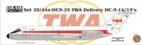 Douglas DC9-14/15 (TWA Twin Globes Baby Nines) 44-DC9-25