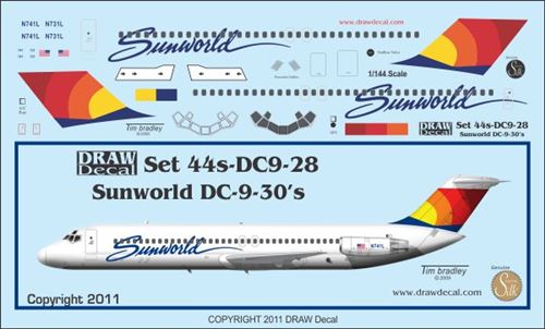 Douglas DC9-30 (Sunworld)  44-DC9-28