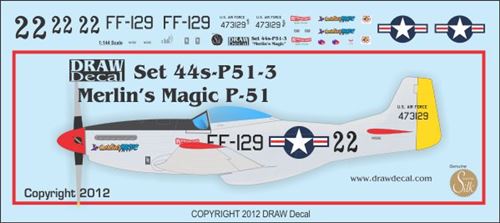 P51D Mustang "Merlin's  Magic"  44-P51-3