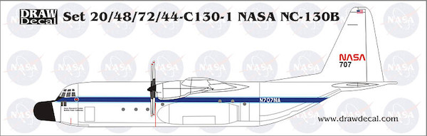 NC130B Hercules (NASA) with stripes  48-C130-1S