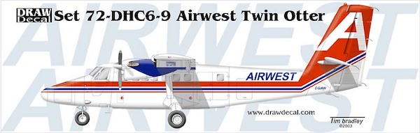 DHC6 Twin Otter (Airwest)  72-DHC6-9