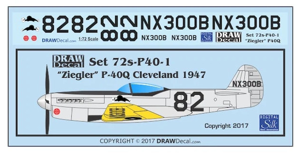 Curtiss P40Q (Ziegler 1947 Clevelands air race)  72-P40-1