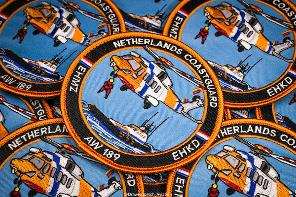 AW-189 Kustwacht KNRM sew emblems / patches  PATCH-KW