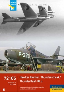 Republic F84F Thunderstreak / RF84F Thunderflash / Hunter  (Royal Dutch AF)  DD72105