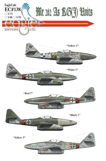 Messerschmitt Me262A's (KG(J) Units EC-32-138