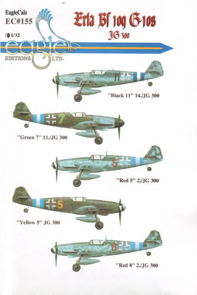 Erla Messerschmitt BF109G-10's (JG300)  EC-32-155