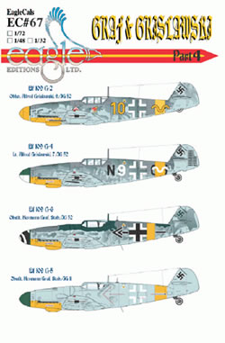 Messerschmitt BF109G-2, G-4, G-5, G-6 (Graf & Grislawski JG52) Part 4  EC-72-67