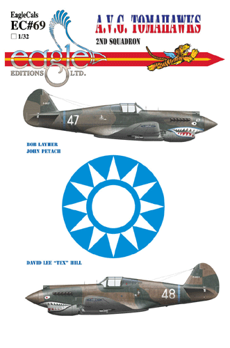 AVG Tomahawks (2nd Squadron) P-40 Flying Tigers  EC-32-69