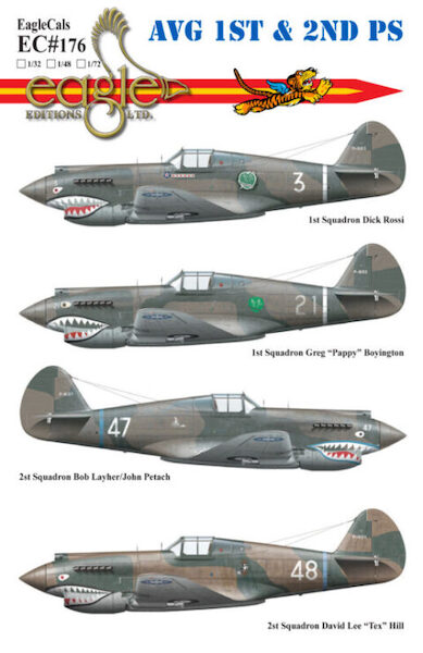 Curtiss P40B Tomahawk AVG 1st and 2nd Pursuit Squadron EC-48-176