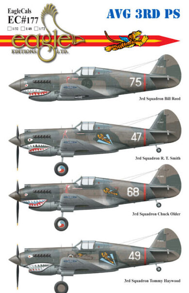 Curtiss P40B Tomahawk AVG 3rd Pursuit Squadron  EC-48-177