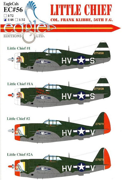 Republic P47D Thunderbolt ("Little Chief" Col Frank Klibbe, 56th FG) EC-48-56