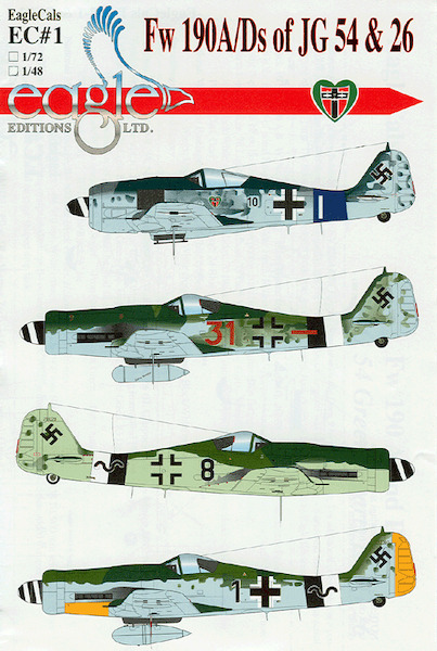Focke Wulf FW190A-8/D-9 (JG54 & JG26)  EC-72-1