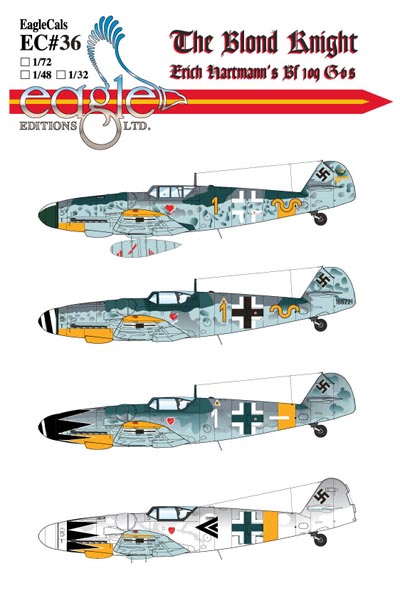 The Blond Knight,, Erich Hartmann's BF109G-6s EC-72-36