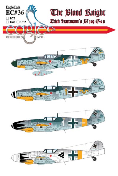 The Blond Knight,, Erich Hartmann's BF109G-6s  EC-72-36