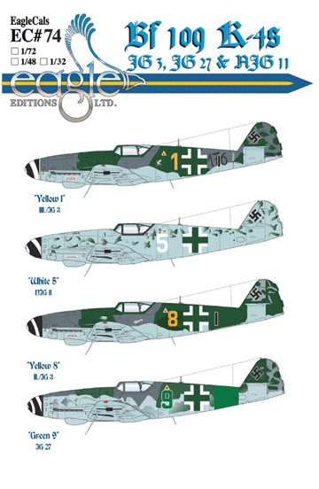 Messerschmitt BF109K-4 (JG3, JG27, JG11) EC-72-74