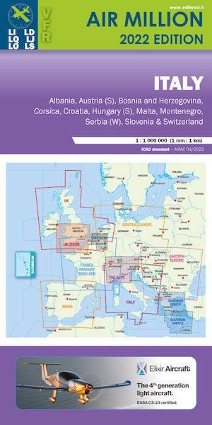 Italy: VFR Chart Italy 2022 ITALY 2022