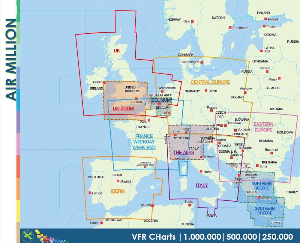 Editerra ITALY 2022 Italy VFR Chart Italy 2022