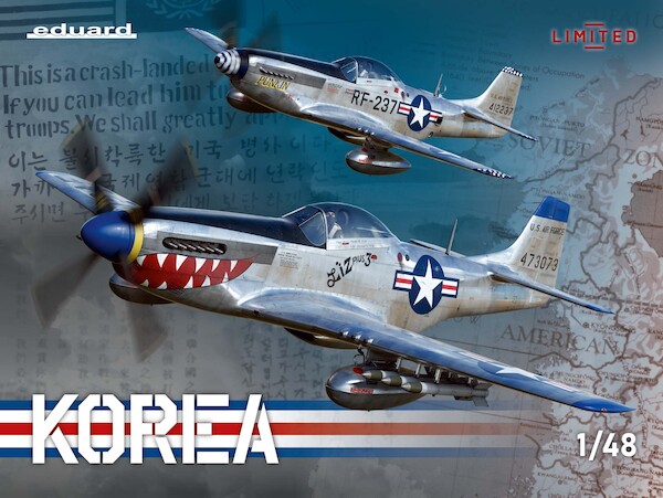 Korea. Fighter bomber and photo recon F51D and FR51D Mustang over Korea 11161