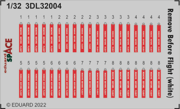 SPACE 3D Remove Before Flight (White text) 3DL32004