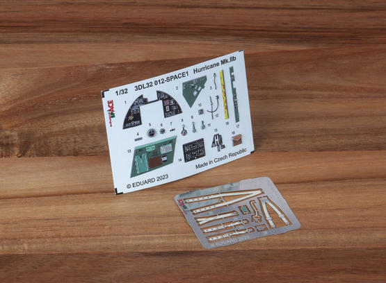 SPACE 3D Detailset Hurricane MKIIb Instrument Panel and seatbelts (Revell) 3DL32012