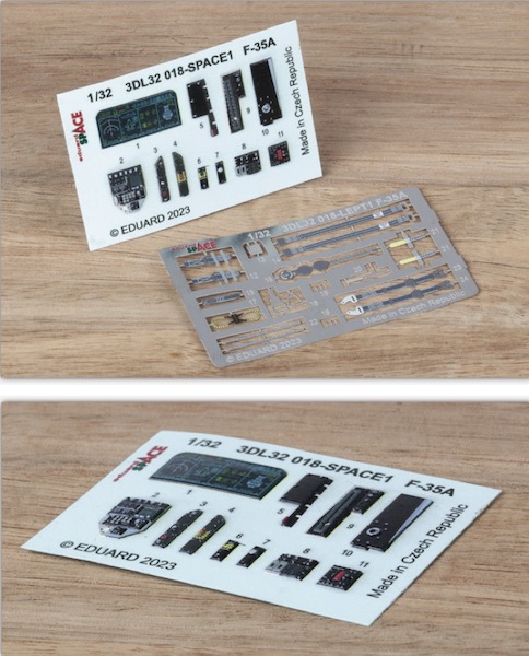 SPACE 3D  Detailset F35A Lightning II Instrument Panels and seatbelts (Trumpeter)  3DL32018