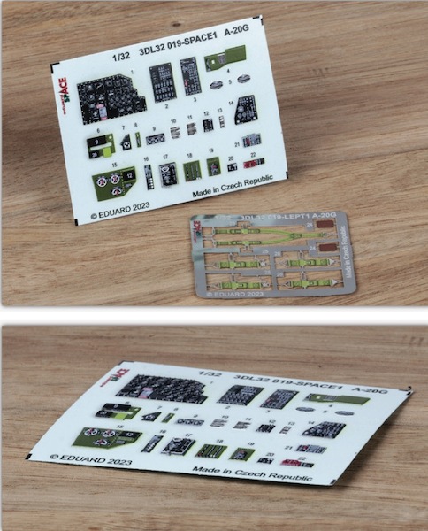 SPACE 3D Detailset A20G Havoc Instrument Panels and seatbelts (Hong Kong Models) 3DL32019