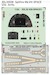 SPACE 3D  Detailset Supermarine Spitfire MKVIII Instrument Panel and seatbelts (Airfix) 3DL32028