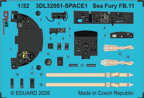 SPACE 3D  Detailset  Sea Fury FB11 (DBMK)  3DL32051
