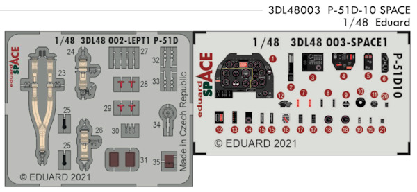 SPACE 3D Detailset P51D-10 Mustang (Eduard)  3DL48003