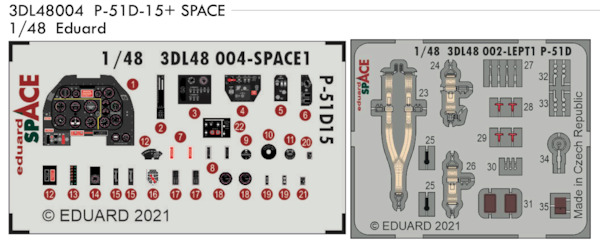 SPACE 3D Detailset P51D-15+ Mustang (Eduard)  3DL48004