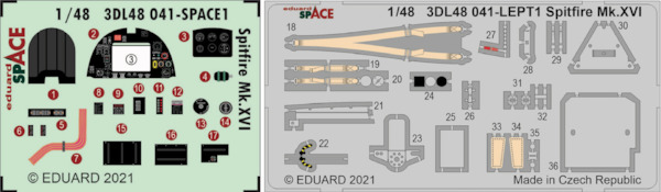 SPACE 3D Detailset Spitfire MKXVI (Eduard)  3DL48041