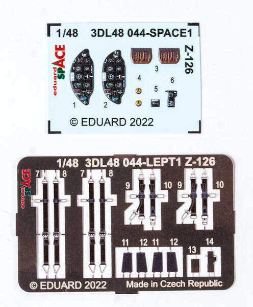 SPACE 3D Detailset Zlin Z126 (Eduard) 3DL48044