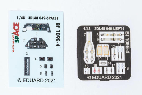 SPACE 3D Detailset Messerschmitt BF109E-4 (Eduard)  3DL48049