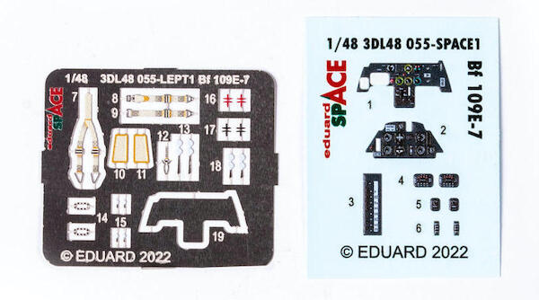 SPACE 3D Detailset Messerschmitt BF109E-7 (Eduard)  3DL48055