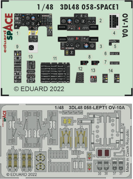 SPACE 3D Detailset OV10A Bronco (ICM) 3DL48058