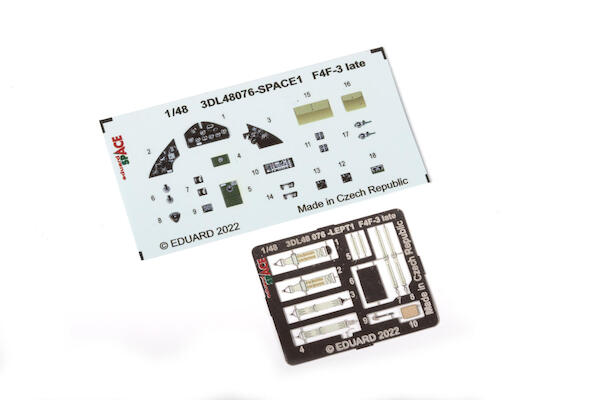 SPACE 3D Detailset F4F-3 Wildcat - Late- (Eduard)  3DL48076