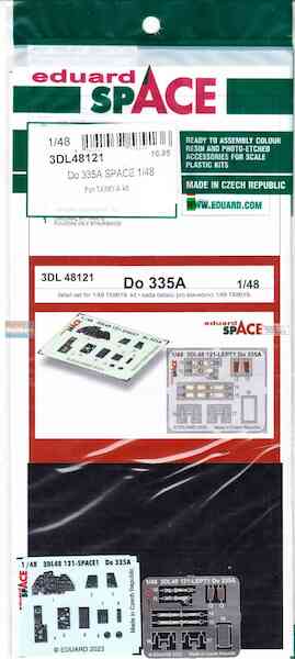 SPACE 3D Detailset Dornier Do335A Instrument Panel and seatbelts (Tamiya) 3DL48121
