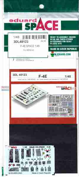 SPACE 3D Detailset F4E Phantom Instrument Panel and seatbelts (MENG) 3DL48123