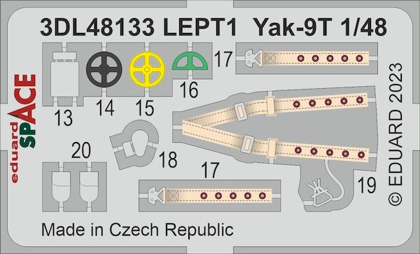 SPACE 3D Detailset Yakovlev Yak9T (Zvezda) 3DL48133