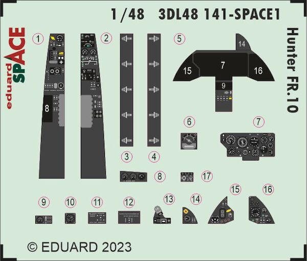 SPACE 3D Detailset Hawker Hunter FR10 (Airfix) 3DL48141