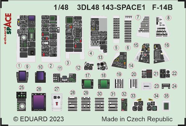 SPACE 3D Detailset Grumman F14B Tomcat (Great Wall)  3DL48143